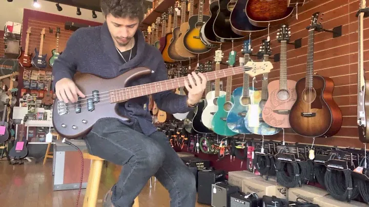 Cort Action PJ Bass Guitar Exposed Walnut