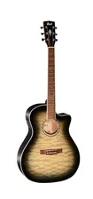 Cort GA-QF W_BAG TBB - электроакустическая гитара с чехлом, Grand Auditorium, цвет Trans Black Burst