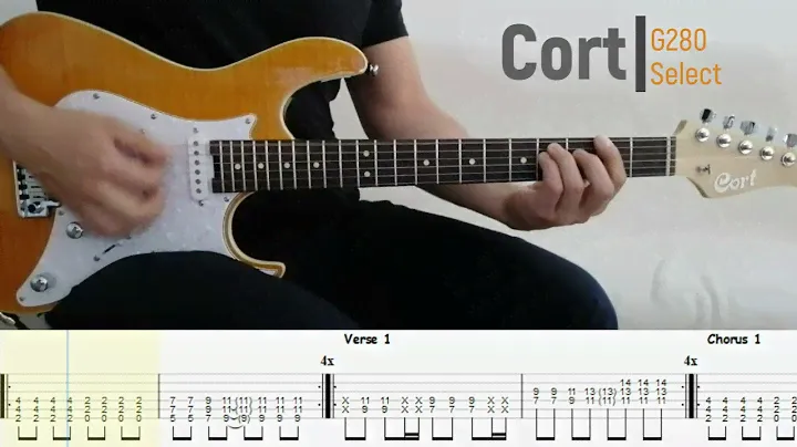 Song 2 - Blur - Standard Tuning! - Guitar Turorial - Guitar Pro Tabs - Guitar: Cort G280 Select