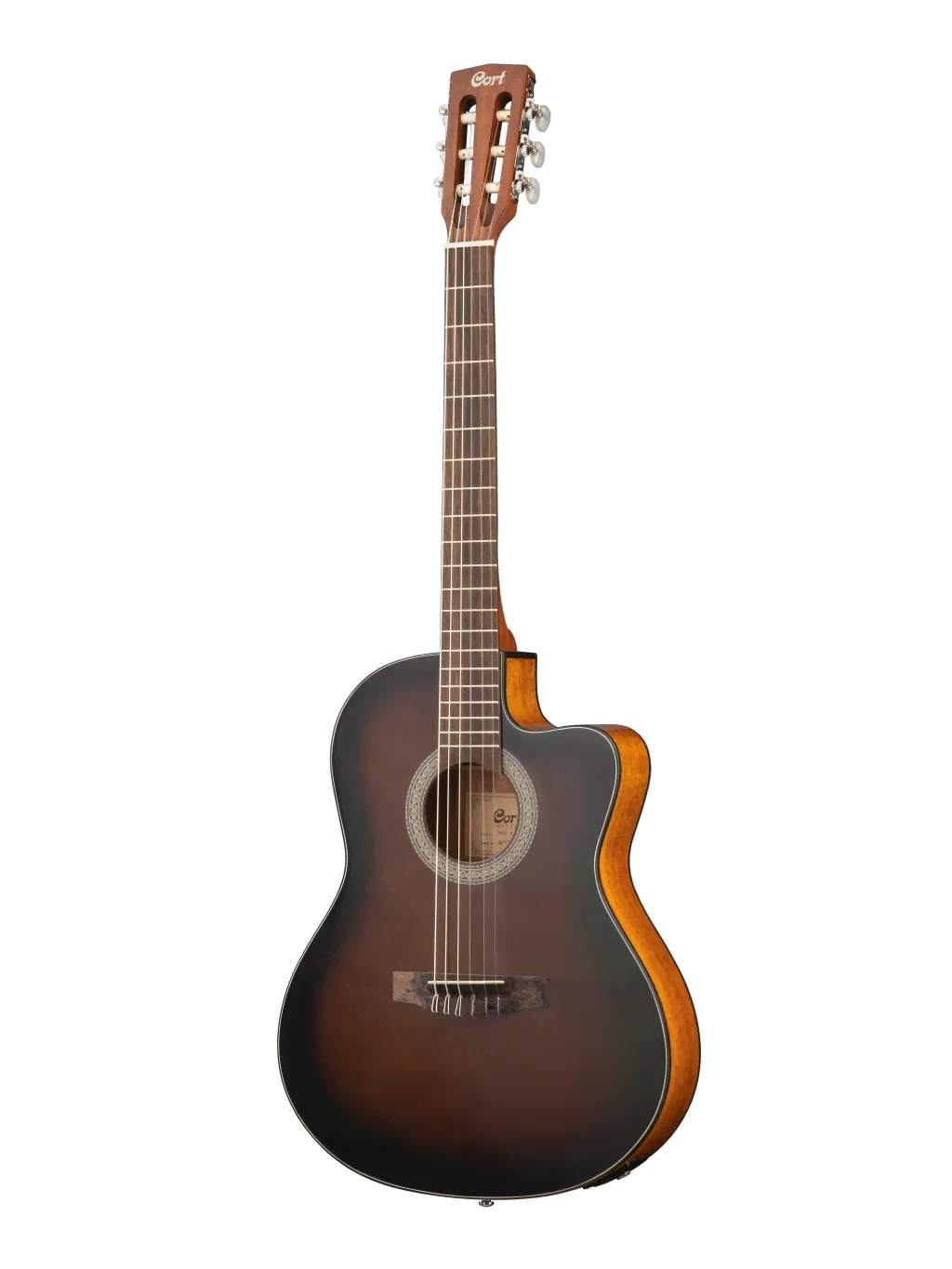 Классическая гитара со звукоснимателем, Cort, JADE-E-Nylon-DBB-0